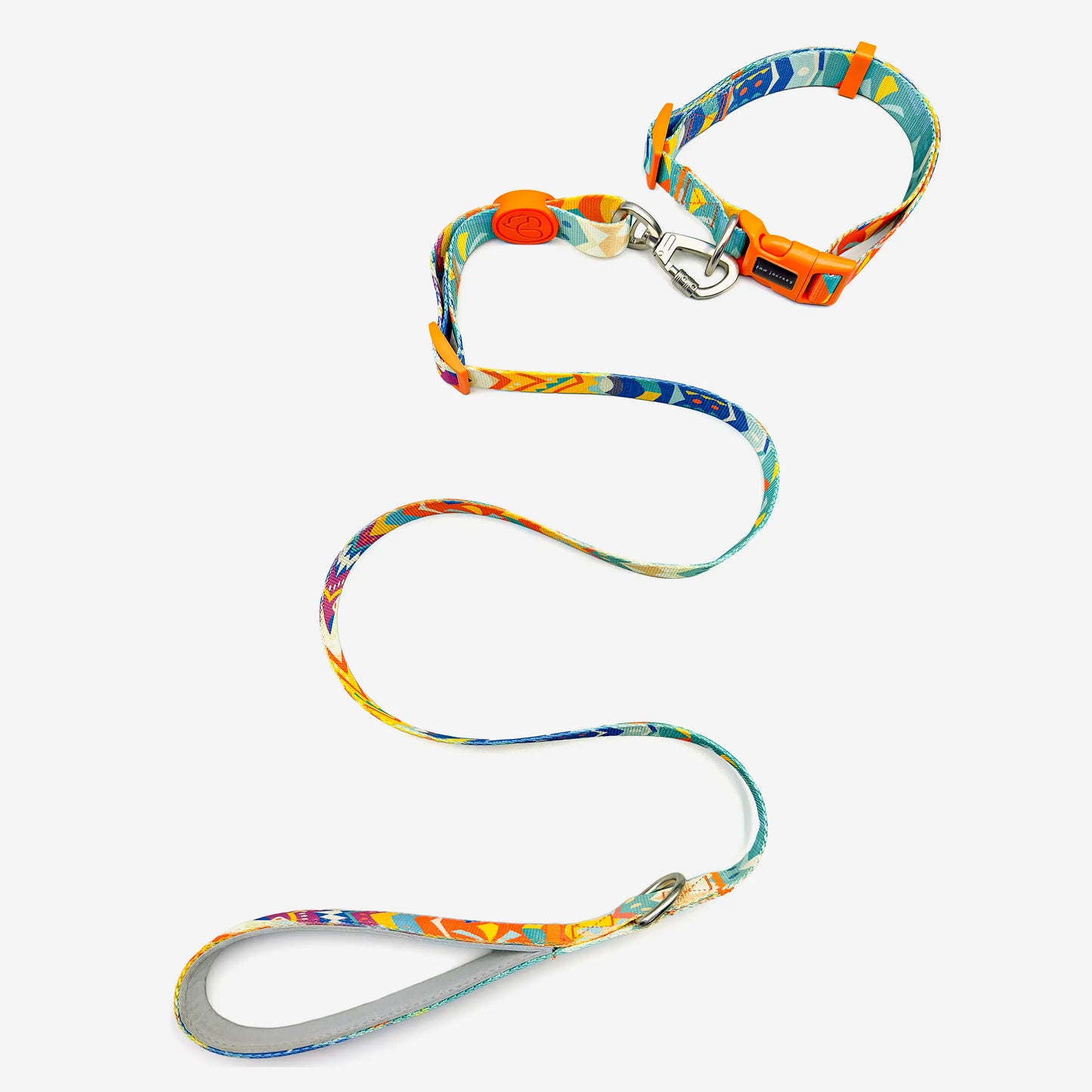 Adjustable Color-Blocked Dog Collar & Leash Kit