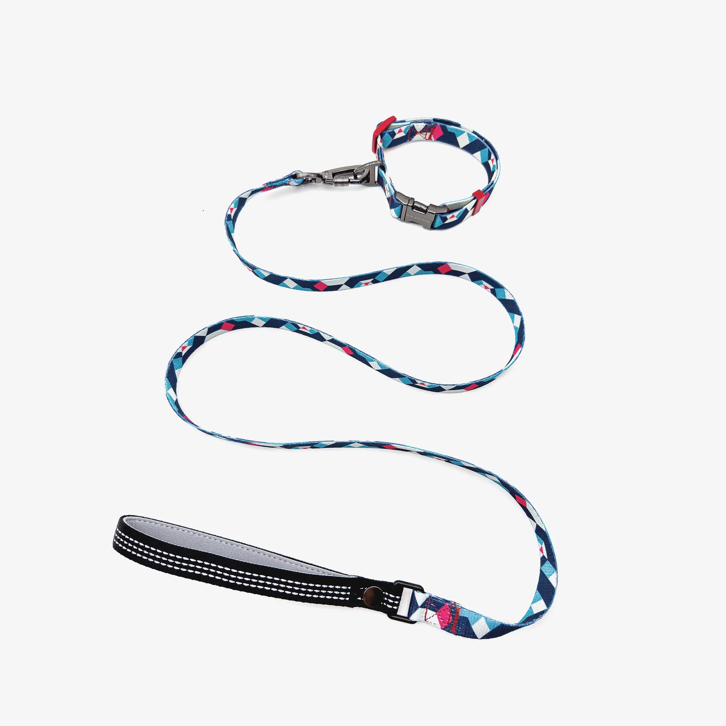 ColorfulPlaid  Dog Collar & Leash Kits-Reflective